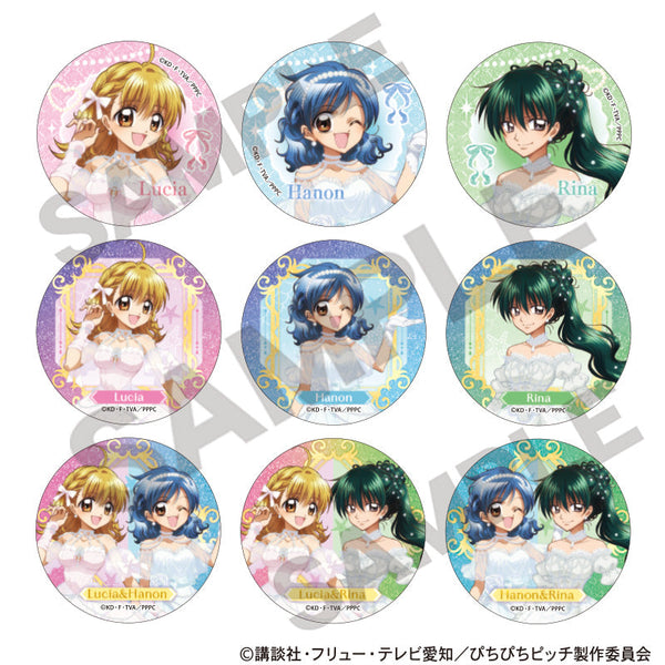 『ぴちぴちピッチ』トレーディンググリッター缶バッジ パールドレス【BOX】