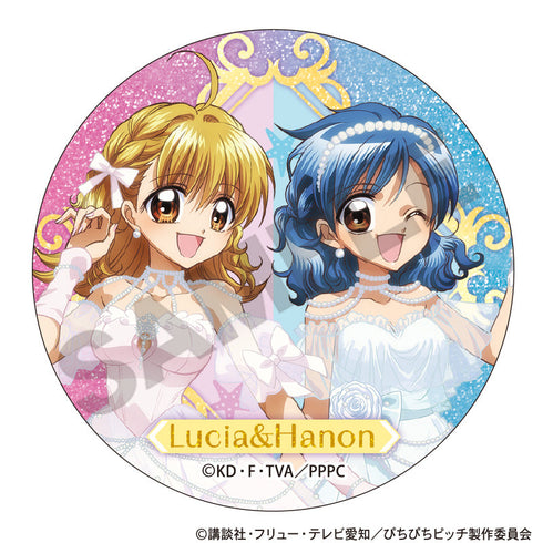 『ぴちぴちピッチ』トレーディンググリッター缶バッジ パールドレス【BOX】