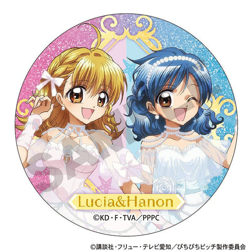 『ぴちぴちピッチ』トレーディンググリッター缶バッジ パールドレス【BOX】
