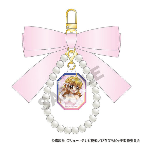 『ぴちぴちピッチ』リボンキーチェーン 七海るちあ パールドレス