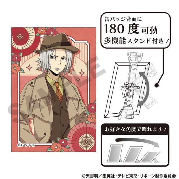 『家庭教師ヒットマンREBORN!』アート缶バッジ 獄寺隼人 レトロコーデ