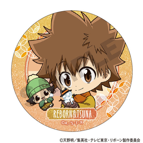 『家庭教師ヒットマンREBORN!』トレーディンググリッター缶バッジ 冬着物 ミニキャラ【BOX】