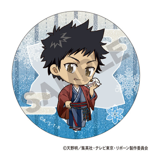『家庭教師ヒットマンREBORN!』トレーディンググリッター缶バッジ 冬着物 ミニキャラ【BOX】