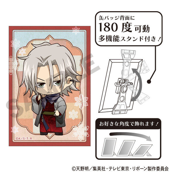 『家庭教師ヒットマンREBORN!』アート缶バッジ 獄寺隼人 冬着物 ミニキャラ