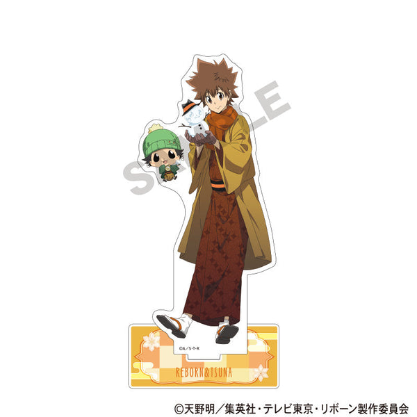 『家庭教師ヒットマンREBORN!』アクリルスタンド リボーン&沢田綱吉 冬着物