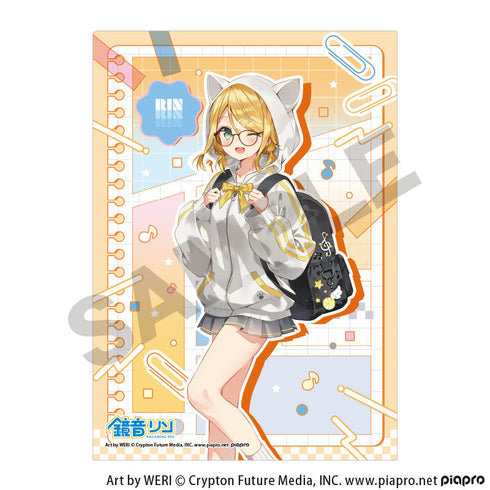 『初音ミク』シングルクリアファイル 鏡音リン メガネスタイル