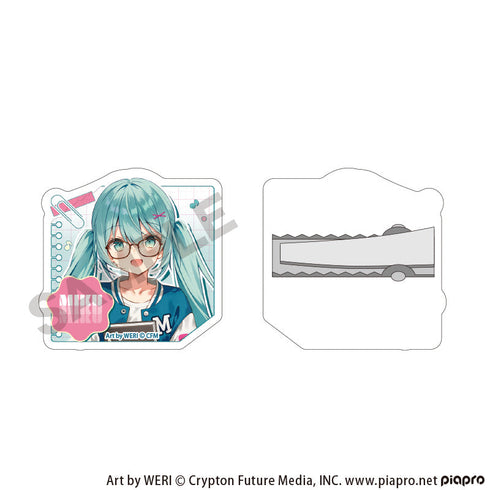 『初音ミク』アクリルヘアクリップ 鏡音リン メガネスタイル