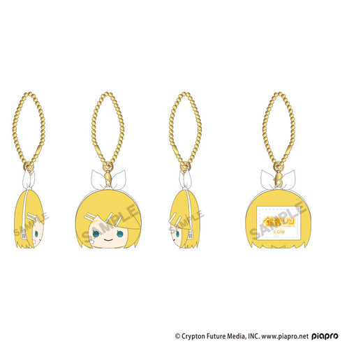 『初音ミク』ぺたふれキーホルダー 鏡音リン はんなりフェイス