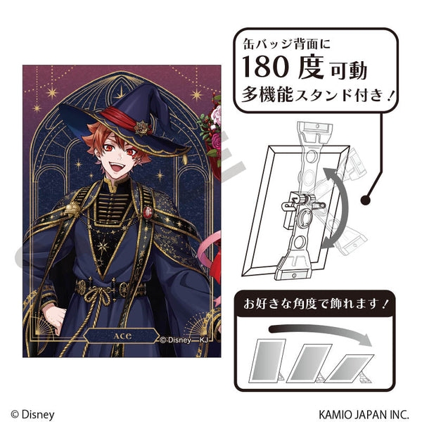 『ディズニー ツイステッドワンダーランド』グリッターアート缶バッジ エース・トラッポラ ブルームバースデー