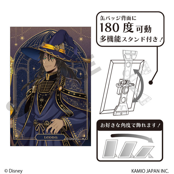 『ディズニー ツイステッドワンダーランド』グリッターアート缶バッジ レオナ・キングスカラー ブルームバースデー