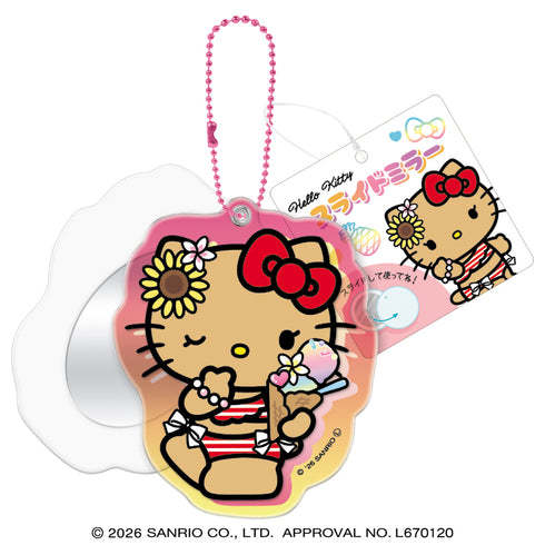 『サンリオ』IC_サンリオキラメキトロピカルスライドミラー/ハローキティ【202606再販】