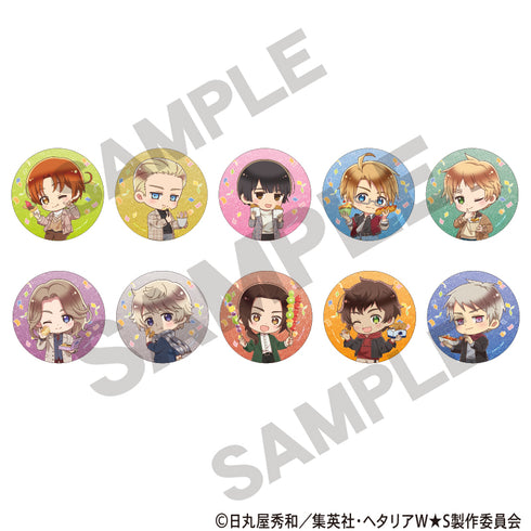 『ヘタリア World★Stars』トレーディンググリッター缶バッジ 食べ歩きグルメ ミニキャラ【BOX】
