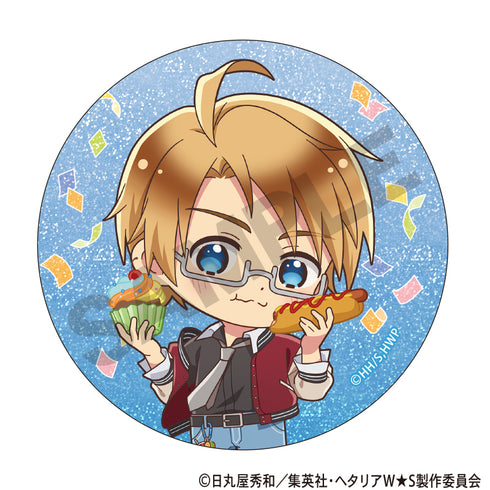 『ヘタリア World★Stars』トレーディンググリッター缶バッジ 食べ歩きグルメ ミニキャラ【BOX】