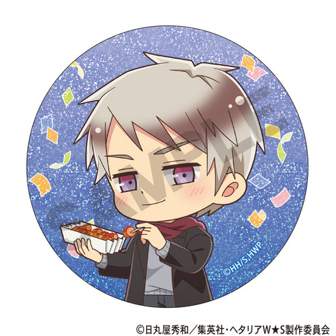 『ヘタリア World★Stars』トレーディンググリッター缶バッジ 食べ歩きグルメ ミニキャラ【BOX】