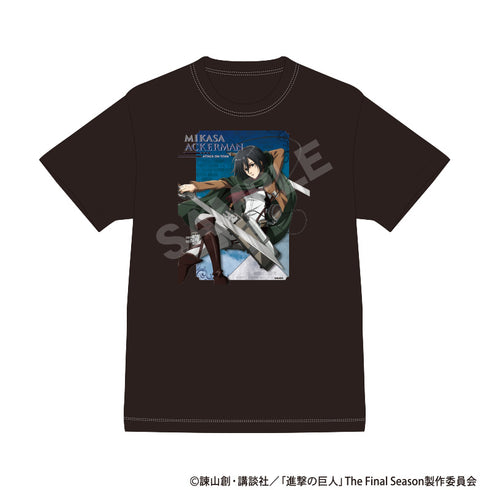 『進撃の巨人』Tシャツ ミカサ アクション