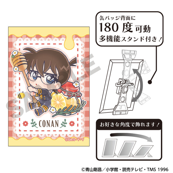 『名探偵コナン』アート缶バッジ 江戸川コナン きゃらペコはちみつ