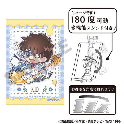 『名探偵コナン』アート缶バッジ 怪盗キッド きゃらペコはちみつ