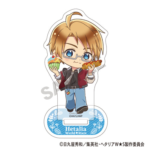 『ヘタリア World★Stars』アクリルスタンド アメリカ 食べ歩きグルメ ミニキャラ