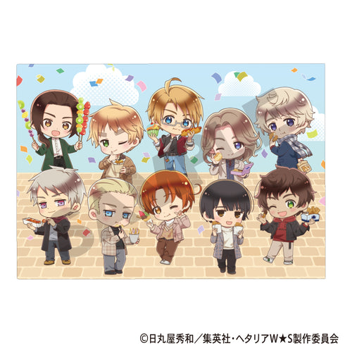 『ヘタリア World★Stars』シングルクリアファイル 集合 食べ歩きグルメ ミニキャラ