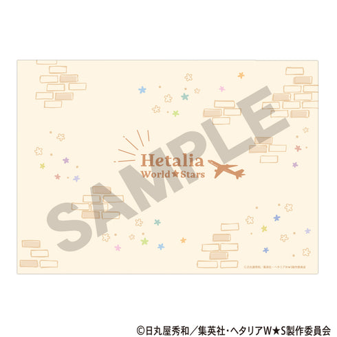『ヘタリア World★Stars』シングルクリアファイル 集合 食べ歩きグルメ ミニキャラ