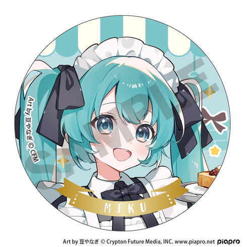 『初音ミク』箔押し缶バッジ レトロ喫茶【BOX】