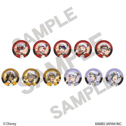 『ディズニー ツイステッドワンダーランド』ランダム箔押し缶バッジvol.1 マスターシェフ【BOX】