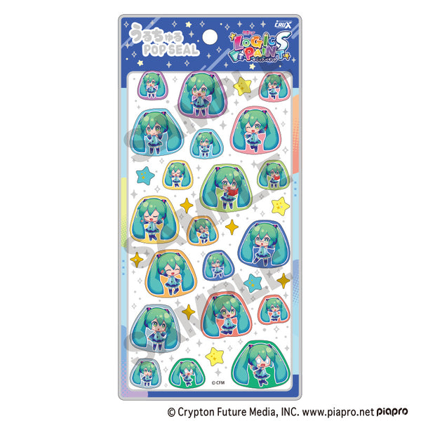『初音ミク』うるちゅるPOP SEAL ロジックペイントS