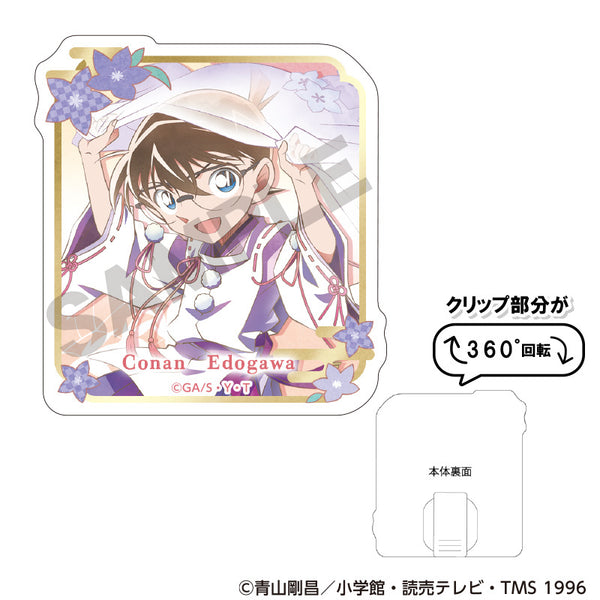 "Detective Conan" Stand Memo Clip: Conan Edogawa in Autumn Kimono - Clapalet