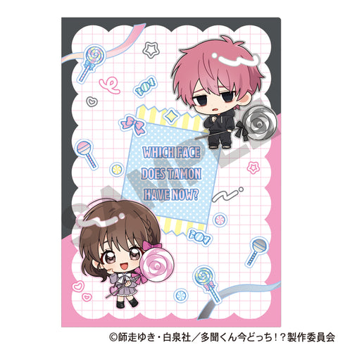 《多聞君現在在哪邊!?》單曲透明文件夾 粉紅/黑色 糖果款