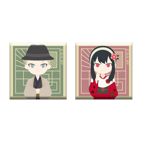 『SPY×FAMILY』スクエア缶バッジ2個セット/着物 ロイド・ヨル