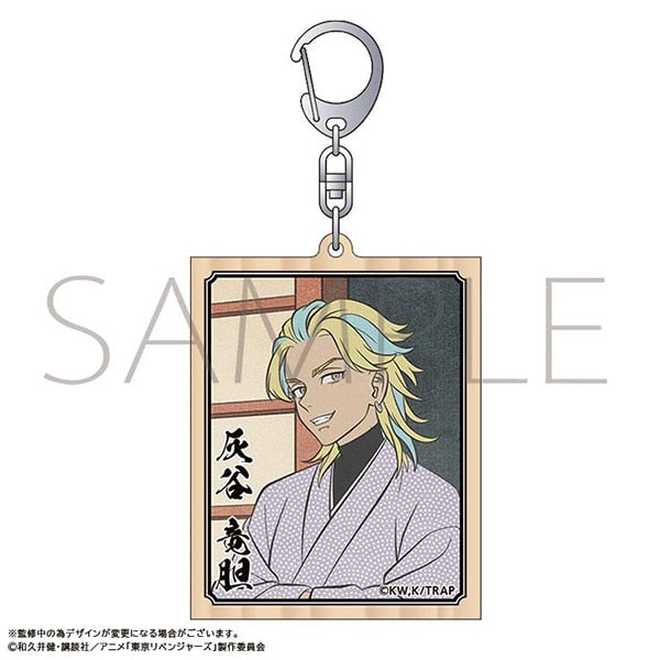 『東京リベンジャーズ』木札キーホルダー/灰谷 竜胆 浮世絵