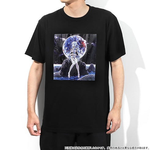 『エヴァンゲリオン』Tシャツ/綾波レイ(ロングヘア)(黒、フリーサイズ)、ぱちんこシン・エヴァンゲリオン