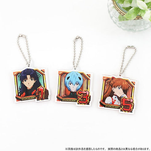 『エヴァンゲリオン』アクリルキーホルダー3個セット/通常図柄(ミサト・レイ・アスカ)、ぱちんこシン・エヴァンゲリオン