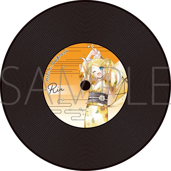 『初音ミクシリーズ』レコード風コースター/鏡音リン