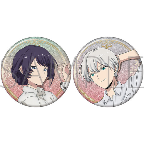 "Even Though I'm the Ultimate Cowardly Young Lady, I Ended Up Taking on My Shrewd Fiancé's Bet" Glitter Pin Set / Pia & Rufus (Break Time Ver.)