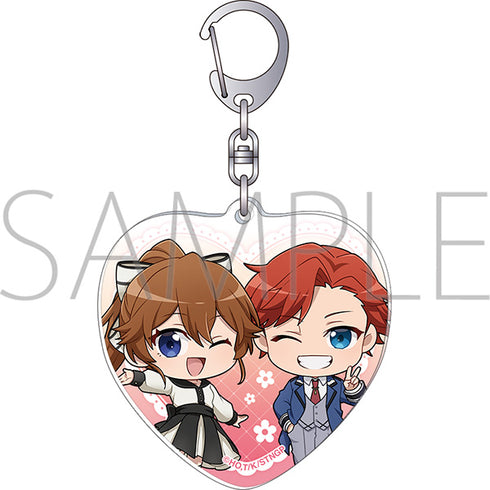 "Even Though I'm the Ultimate Cowardly Young Lady, I Ended Up Taking on My Shrewd Fiancé's Bet" Acrylic Keychain / Erin & Henry Mini-Character Ver.