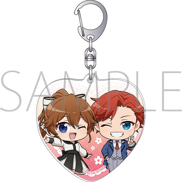 "Even Though I'm the Ultimate Cowardly Young Lady, I Ended Up Taking on My Shrewd Fiancé's Bet" Acrylic Keychain / Erin & Henry Mini-Character Ver.