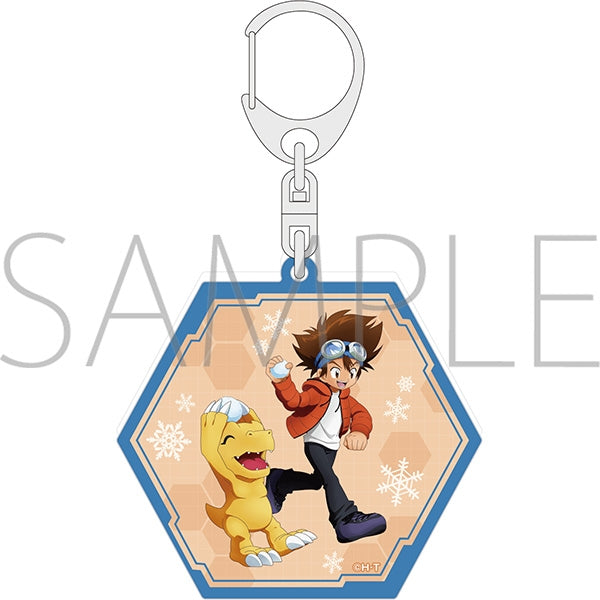 『デジモンアドベンチャー』ラメアクリルキーホルダー/八神太一&アグモン