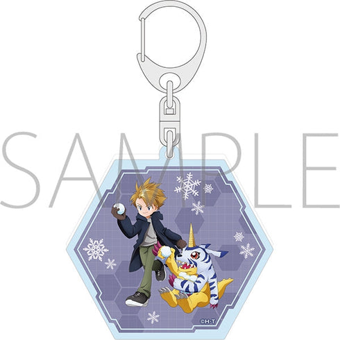 『デジモンアドベンチャー』ラメアクリルキーホルダー/石田ヤマト&ガブモン