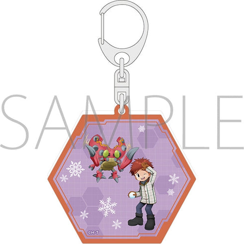 『デジモンアドベンチャー』ラメアクリルキーホルダー/泉光子郎&テントモン