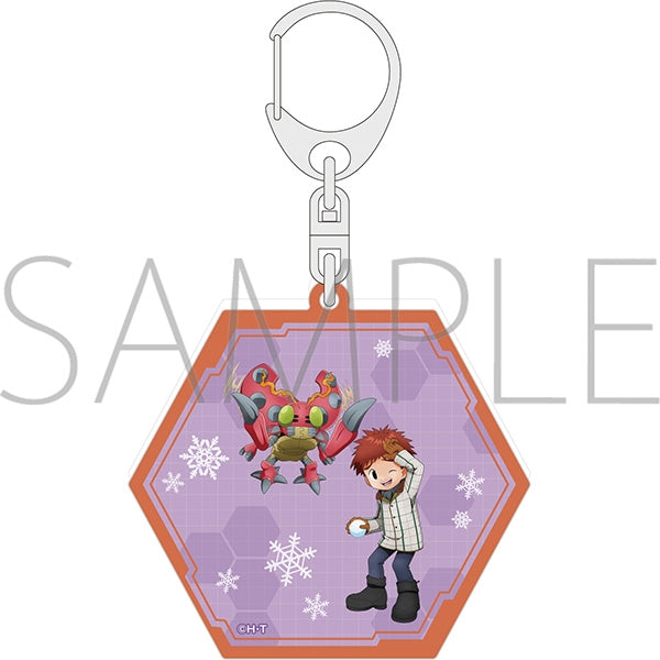 『デジモンアドベンチャー』ラメアクリルキーホルダー/泉光子郎&テントモン