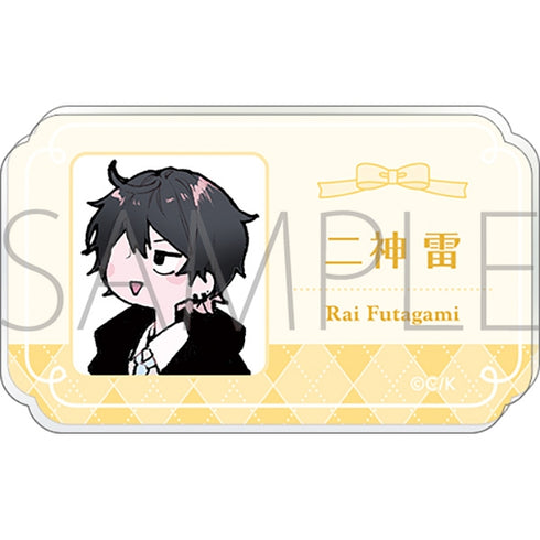 "Fall in Love, You Deceitful Angels" Acrylic Name Badge / Raijin Futagami