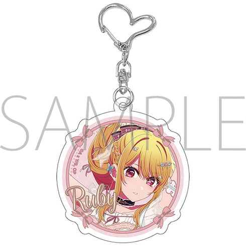 《【推子】》全息壓克力鑰匙圈/Balletcore 風格 紅寶石