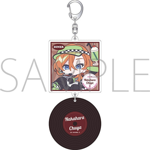 『文豪ストレイドッグス』レコード風アクリルキーホルダー/中原中也 ぱすてるぽっぷ