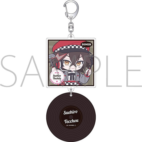 『文豪ストレイドッグス』レコード風アクリルキーホルダー/末広鉄腸 ぱすてるぽっぷ