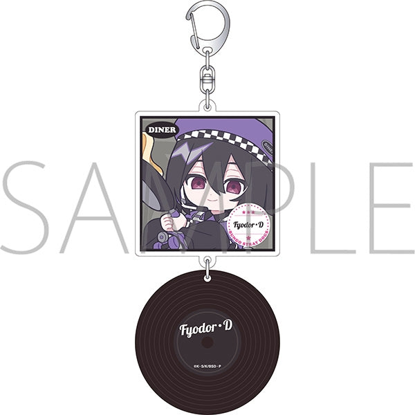 『文豪ストレイドッグス』レコード風アクリルキーホルダー/フョードル・D ぱすてるぽっぷ
