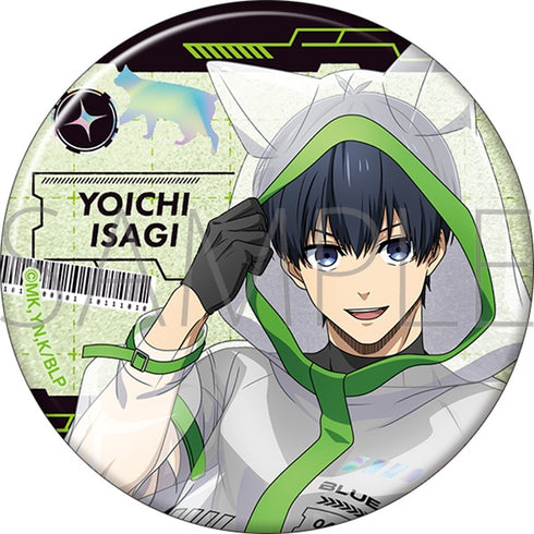 "Blue Lock Season 2" Big Glitter Pin / Seiichi Kiyoshi Cyber Cat