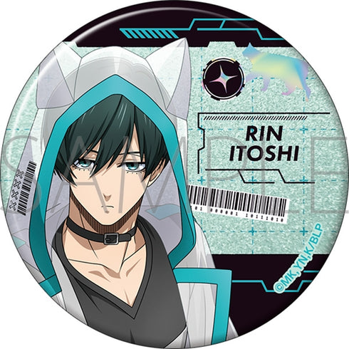 "Blue Lock Season 2" Big Glitter Pin / Rin Itoshi Cyber Cat