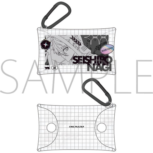 "Blue Lock Season 2" Clear Pouch with Carabiner / Seishiro Nagi Cyber Cat