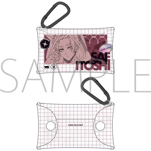"Blue Lock Season 2" Clear Pouch with Carabiner / Sae Itoshi Cyber Cat